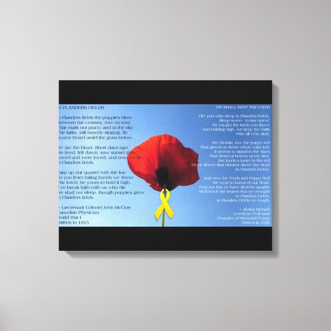 Canvas - Enrolado - Dia Memorial Poppy (Frente)