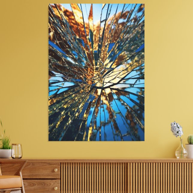 Canvas Espelhada - Abstrato Surreal Dreamsc (Insitu(Sala de estar))