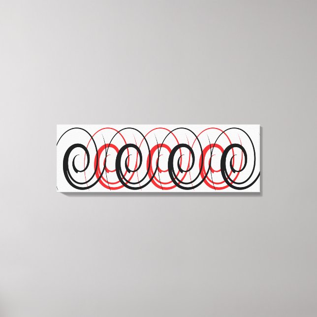 Canvas Espiral Vermelha e Preta (Frente)