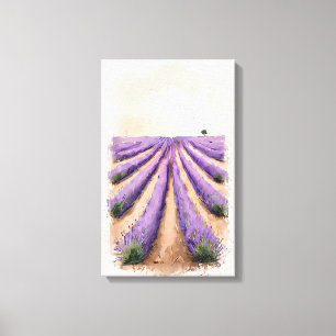 Canvas estendida - pintura de campo de Lavanda