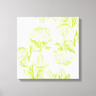 Canvas esticada de hidrangea floral moderna
