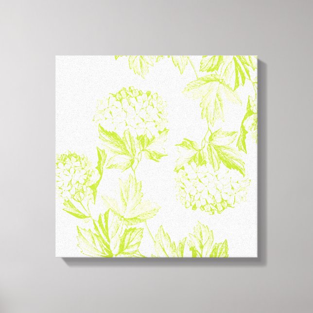 Canvas esticada de hidrangea floral moderna (Frente)