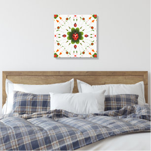 Canvas Esticada Ladybug-tema Impressão de 16" X 16