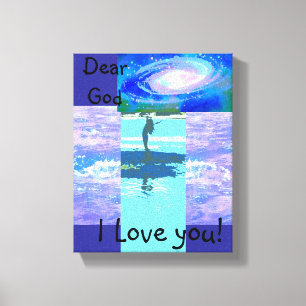 Canvas Esticadas Imprimem Caro Deus Eu te amo!
