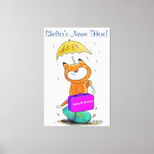 Canvas Esticadas Imprimir Spay e Neutro de Gatos F (Frente)