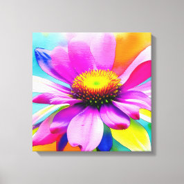 Canvas Estreita da Flor de Água Arco-Íris
