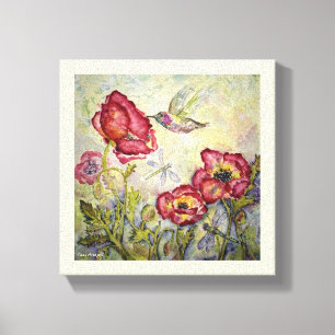 Canvas florais 10x10 do impressão da aguarela do