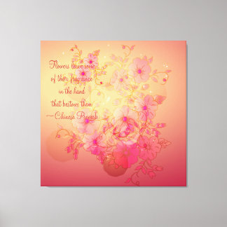 Canvas Floral da Glória da Manhã Inspiradora