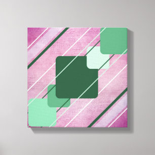 Canvas Geométrica Verde Canvas Rosa de Fuchsia