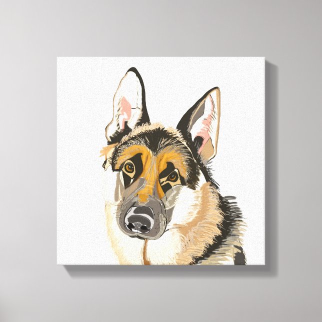 Canvas German shepherd linda (Frente)