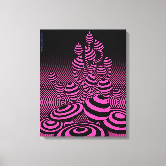 Canvas gigante Neon Fuchsia Magic Mushroom 1 m 2 (Frente)