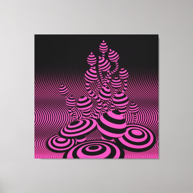 Canvas gigante Neon Fuchsia Magic Mushroom 1 m 2 (Frente)