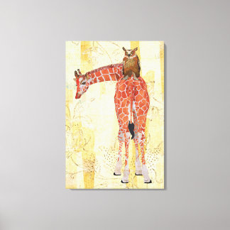 Canvas Giraffe & Owl