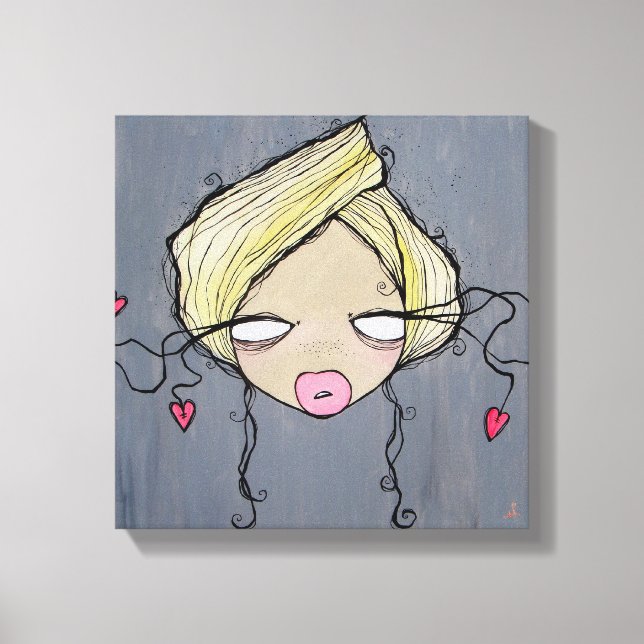 canvas "Girl Talk", 12"x12" (Frente)