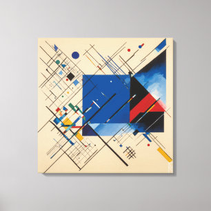 Canvas Global Error in Blue: Kandinsky