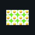 Canvas hipster de verde limão pop-art de ovos seco<br><div class="desc">Design do estilo pop de arte brilhante e escondido com design esquisito de padrão de ovos fritos amarelos e brancos em um fundo limão / verde-grama. Engraçado e incomum e um pouco por aí.</div>