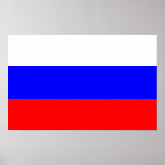 Canvas Impressão com Bandeira da Rússia (Frente)
