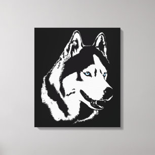 Canvas Impressão de Cachorro Siberiano Estreitado,