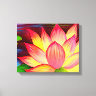 Canvas Imprime Arte de Pintura de Flor de Lotus
