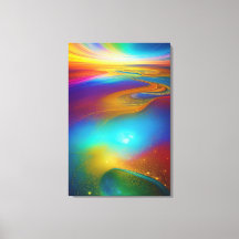 Canvas Imprimir Abstrato Wall Art Jewel Rainbow Co