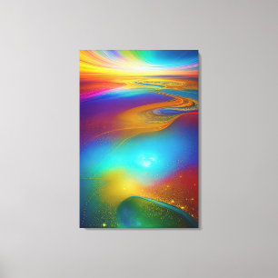 Canvas Imprimir Abstrato Wall Art Jewel Rainbow Co