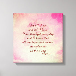 Canvas inspiradas das palavras do vintage rosa