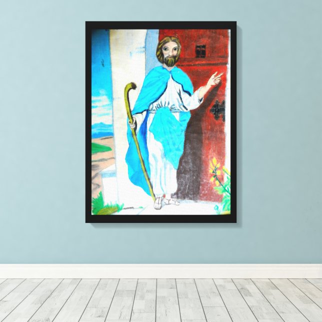 Canvas JESUS KNOCKS (Insitu(piso de madeira))