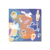 canvas koeien buiten