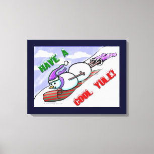 Canvas legal Yule Snowman