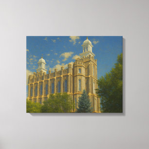 Canvas Logan Utah Temple Painting™ LDS Wall Art