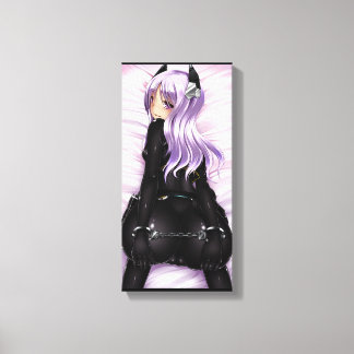 Canvas "Make Me" preto e roxo de Hentai SingleZ
