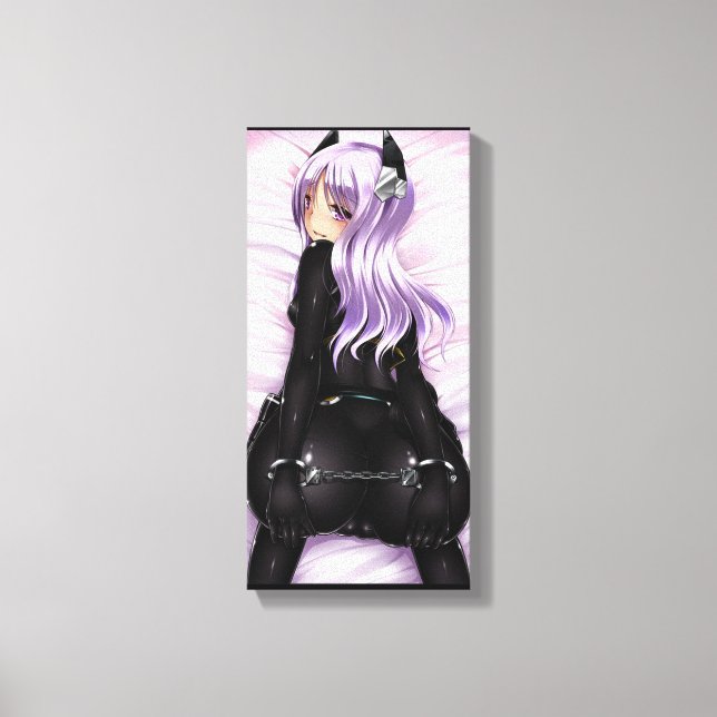 Canvas "Make Me" preto e roxo de Hentai SingleZ (Frente)