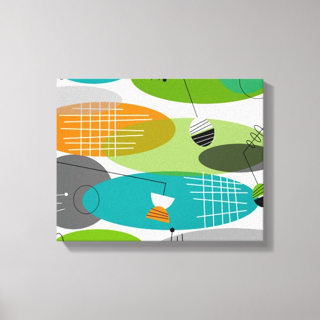 Canvas Moderna Atômica III do século médio (Frente)