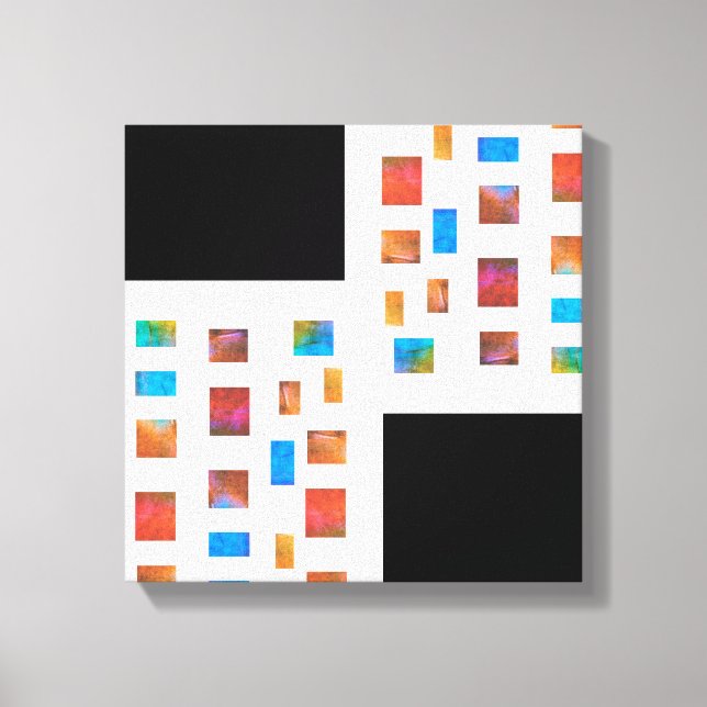 canvas moderna colorido abstrato chic (Frente)