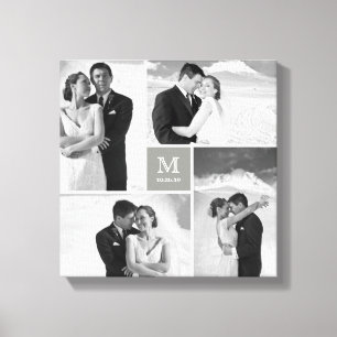 Canvas modernas da colagem da foto do casamento do