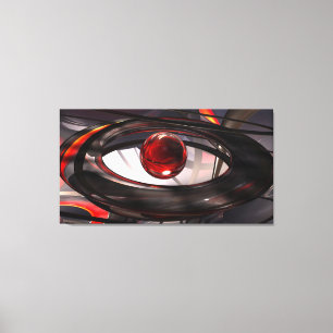 Canvas Molhada Vermelha e Preta