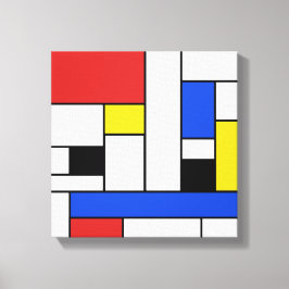 Canvas Mondrian Lines 12" x 12"