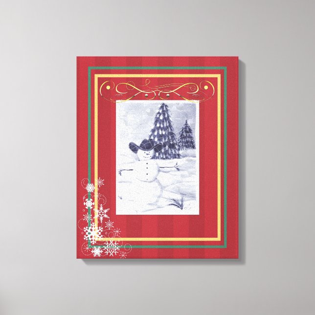 Canvas Mosiac Snowman (Frente)