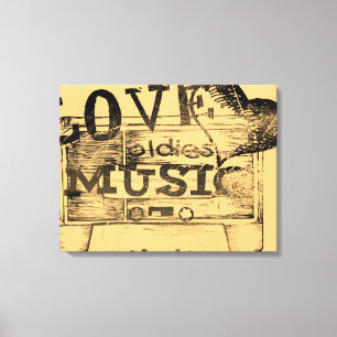 Canvas musical Vintage Love