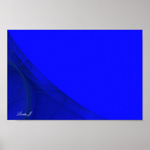 Canvas ou Poster da borda azul-real