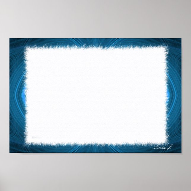 Canvas ou Poster de borda frontal azul (Frente)