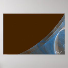 Canvas ou Poster de borda frontal azul e castanha