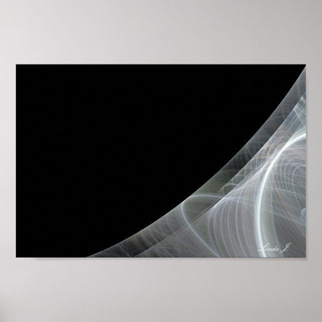 Canvas ou Poster de borda frontal branca e preta (Frente)