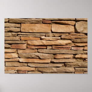 Canvas ou Poster de fundo da parede de pedra