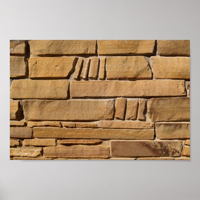 Canvas ou Poster de fundo da parede de pedra (Frente)