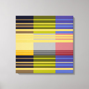 Canvas Padrão de Stripes Coloridas de Pop de Vinta