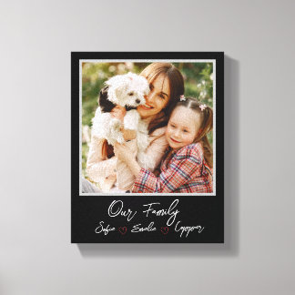 Canvas personalizada da família de fotos