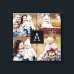 Canvas Personalizada de Fotografias Monograma Quad<br><div class="desc">Carregue a sua foto para criar um presente único para você ou para outra pessoa! Consulte as nossas coleções completas em berryberrysweet.com. Cores personalizadas também disponíveis mediante solicitação. Design © berryberrysweet.com</div>