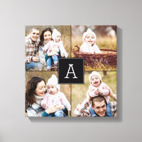 Canvas Personalizada de Fotografias Monograma Quad