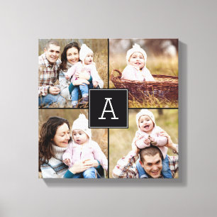 Canvas Personalizada de Fotografias Monograma Quad